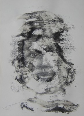 Christine, 30 x 40 cm, Monothypie
